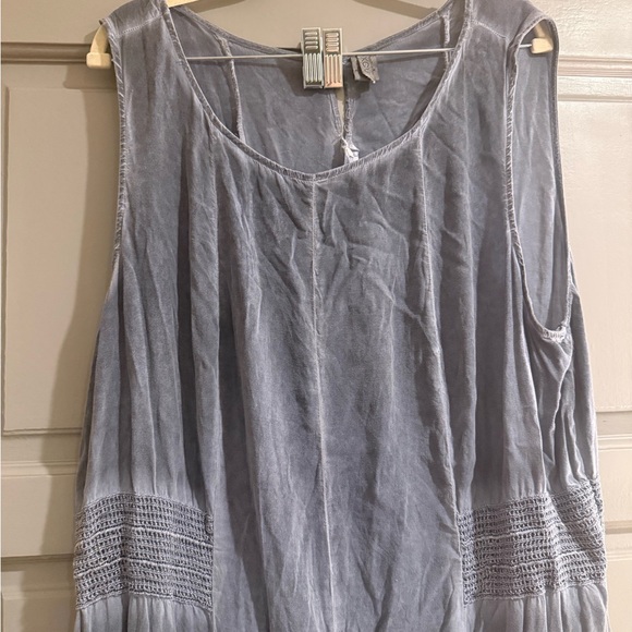 XCVI Boho Sleeveless Blue Maxi Dress SZ XL - Picture 2 of 5